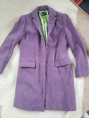Purple GAP pea coat (petite)